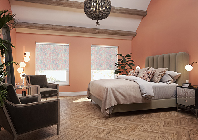 Tropical Wildcats, Salmon Pink - Roller Blind - Image 7
